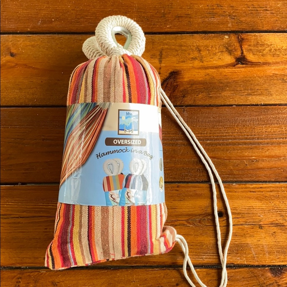 Oversized hammock in a bag